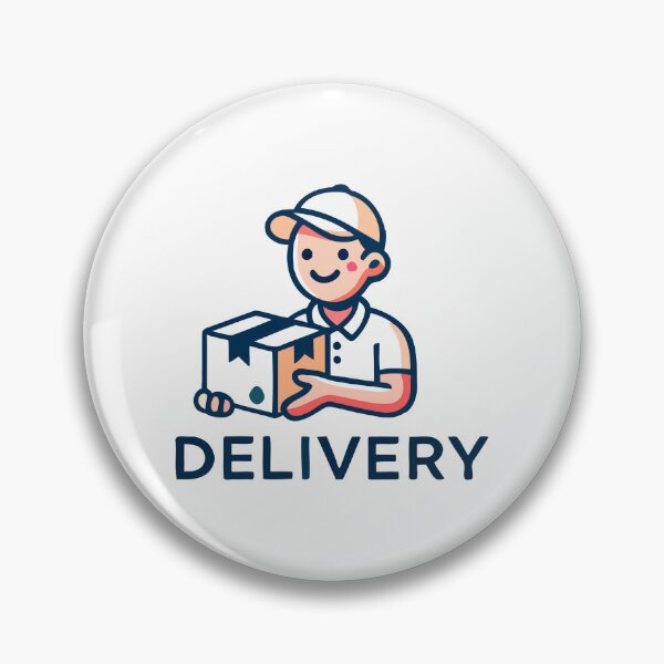 Item preview, Happy Delivery Driver Cartoon with Package designed and sold by Akioos.