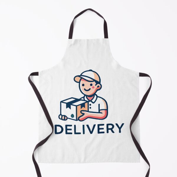 Item preview, Happy Delivery Driver Cartoon with Package designed and sold by Akioos.