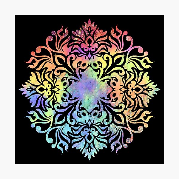 Item preview, Colorful Mandala on Black designed and sold by AnnabellaRh.