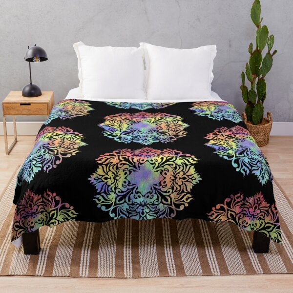 Item preview, Colorful Mandala on Black designed and sold by AnnabellaRh.