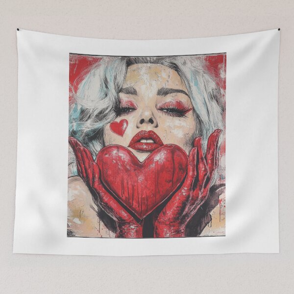 Item preview, Valentines day wallpaper pop art 3 designed and sold by StickerzBonanza.