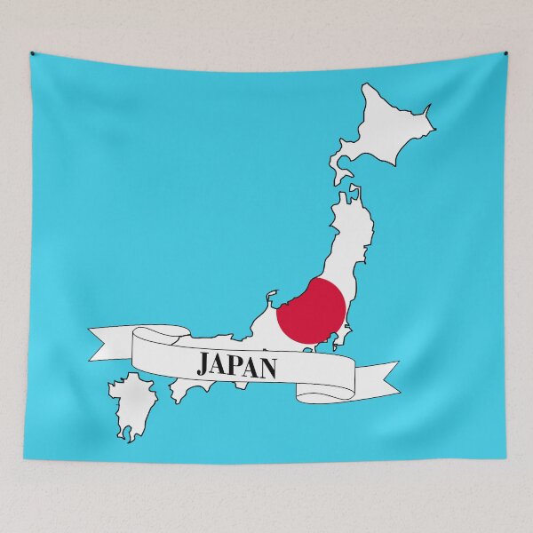 Item preview, Japan flag map designed and sold by visual adventures.