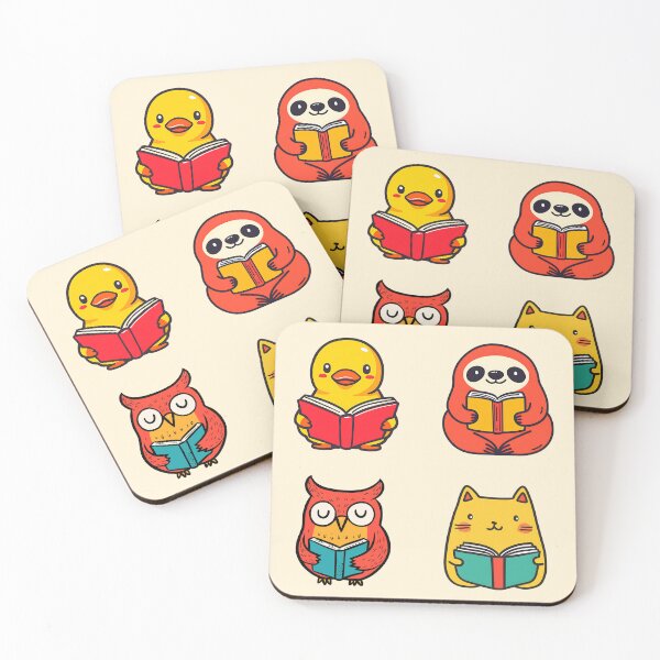 Item preview, Cute Animals Reading Book Adorable Bookish Set designed and sold by GolDreamShop.