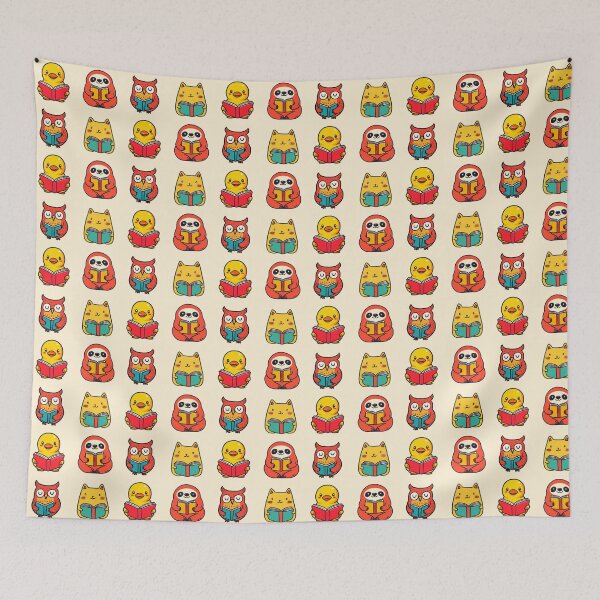 Item preview, Cute Animals Reading Book Adorable Bookish Set designed and sold by GolDreamShop.