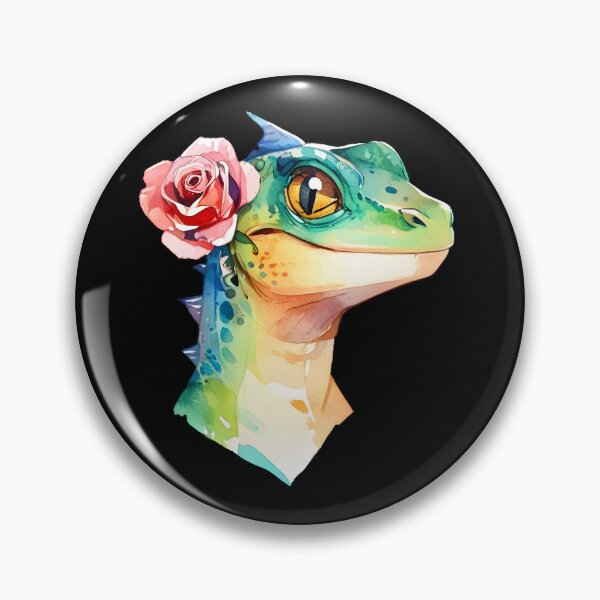 Artikelvorschau, Süße Eidechse mit Rose entworfen und verkauft von PlanetMarker.
