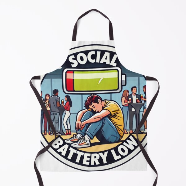 Item preview, Social Battery Low - Funny Introvert Meme designed and sold by Nauert's.