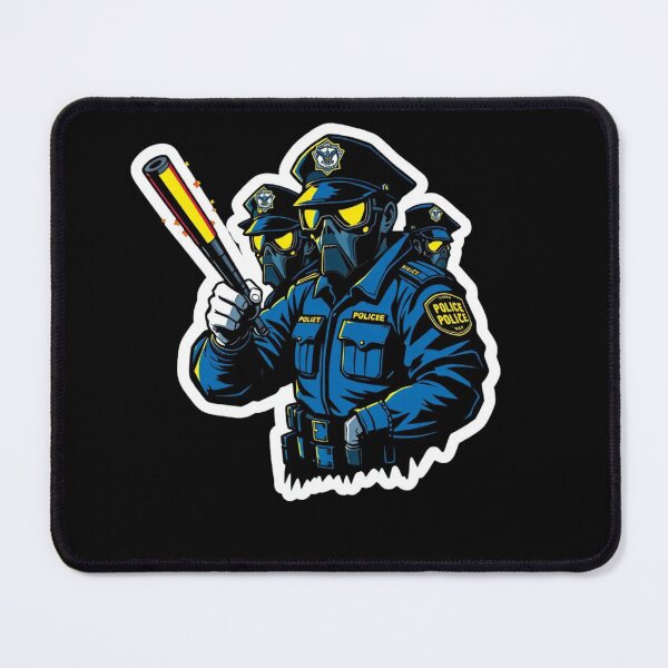 Item preview, Bad Cop Swearing Policeman Baton Skeleton Police designed and sold by Kia Blaze.