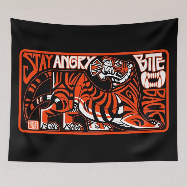 Item preview, Stay Angry, Bite Back (Dark Shirt Variant) designed and sold by PaleoPanthera.