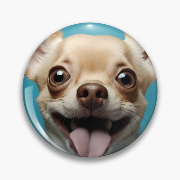 Item preview, A delighted Chihuahua dog with oversized ears joyfully sticking out its tongue designed and sold by anytka.