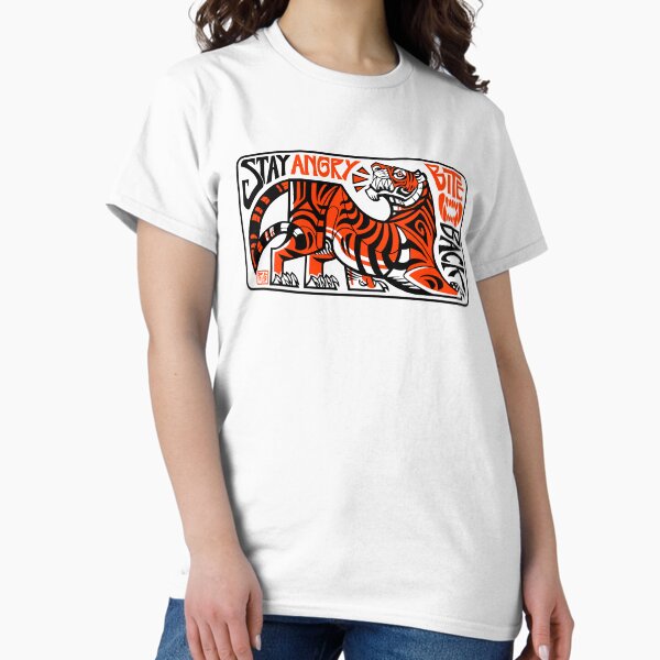 Item preview, Stay Angry, Bite Back (Light Shirt Variant) designed and sold by PaleoPanthera.