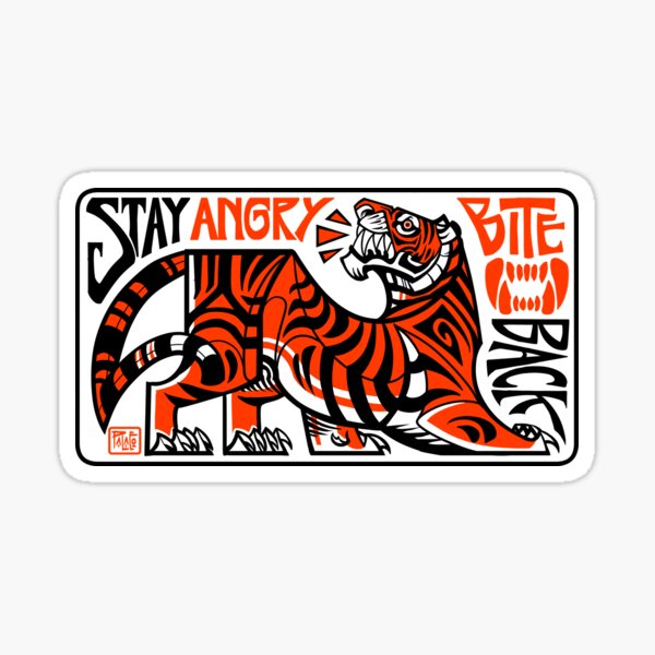 Item preview, Stay Angry, Bite Back (Light Shirt Variant) designed and sold by PaleoPanthera.
