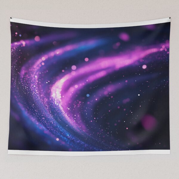 Item preview, Purple and blue cosmic glitter waves designed and sold by anytka.
