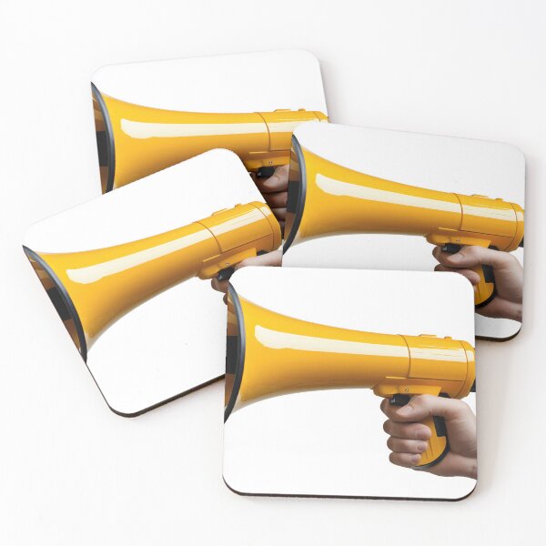 Item preview, Bright yellow megaphone held in hand designed and sold by anytka.