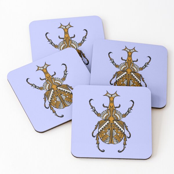 Item preview, Yellow Tribal Rhinoceros Beetle designed and sold by Steeb757.