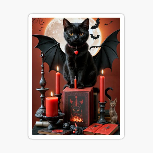 Item preview, Nosferacat cat vampire designed and sold by MeowPawStudio.