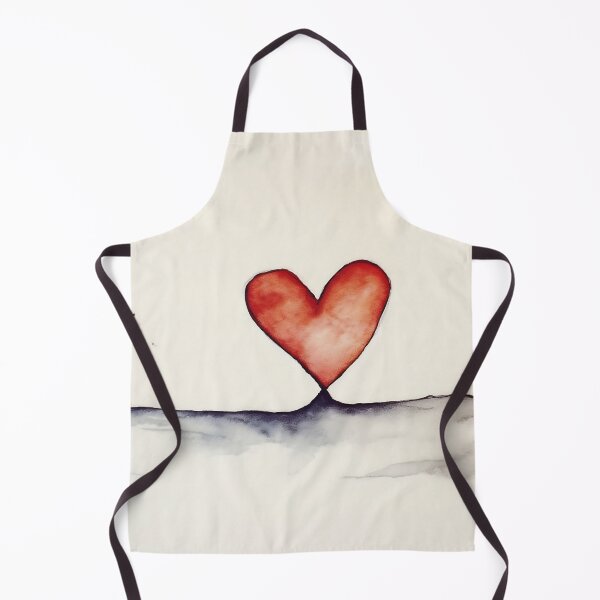 Item preview, A minimalist watercolor painting capturing a solitary figure standing before a large, radiant heart. Symbolize an intimate connection, evoking emotions of love and passion. Valentines day concept designed and sold by anytka.