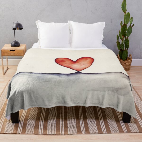 Item preview, A minimalist watercolor painting capturing a solitary figure standing before a large, radiant heart. Symbolize an intimate connection, evoking emotions of love and passion. Valentines day concept designed and sold by anytka.