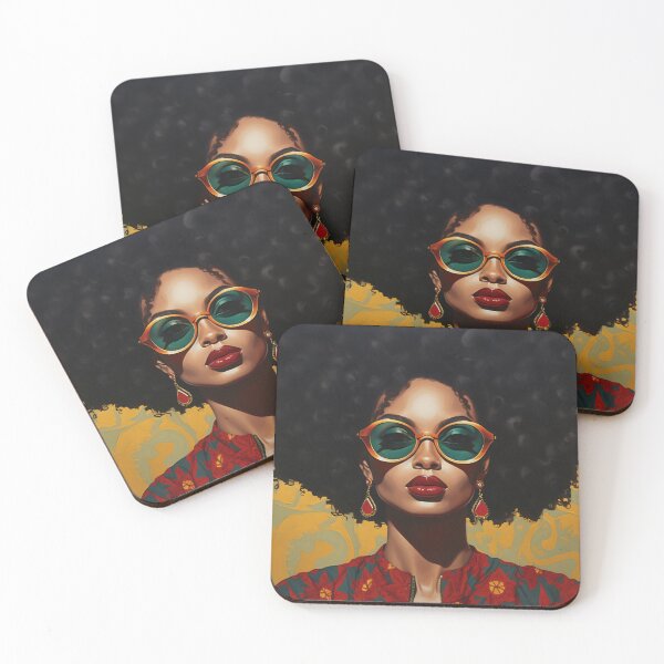 Item preview, Elegance in Abstract: Vibrant Woman's Portrait. African American History or Black History Month concept designed and sold by anytka.