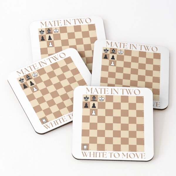 Item preview, Mate In Two Chess Puzzle in Brown designed and sold by ApplePieCrafts.