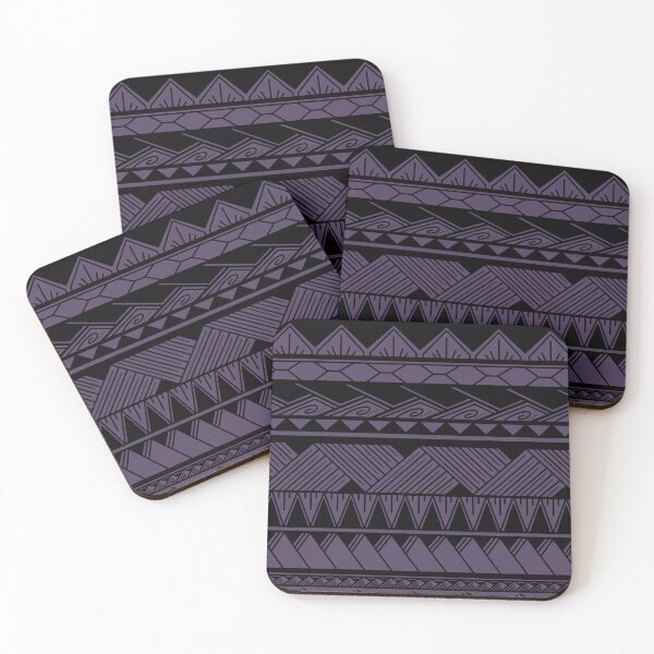 Item preview, Black and Muted Purple Tribal Pattern designed and sold by Steeb757.