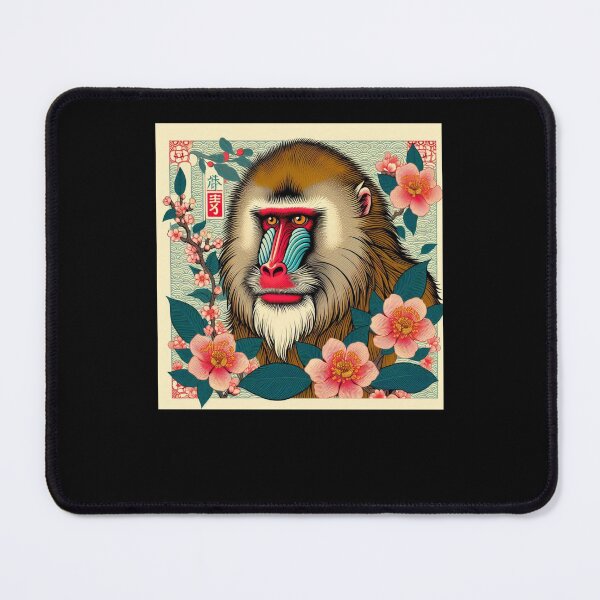 Item preview, colored faced mandrill designed and sold by EuropeanPrints.