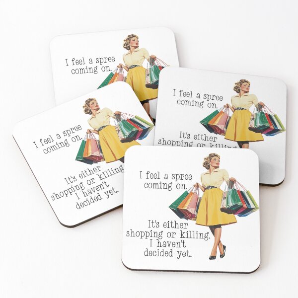 Item preview, I feel a Spree Coming on Retro Housewife designed and sold by ColorFlowArt.