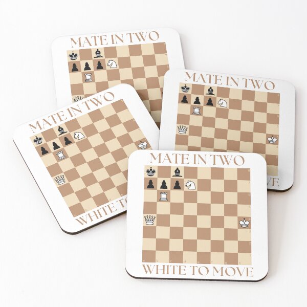 Item preview, Mate In Two Chess Puzzle in Brown designed and sold by ApplePieCrafts.
