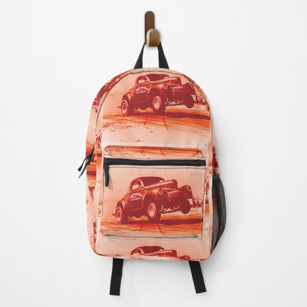 Item preview, Vintage Willys Coupe Gasser wheelie - orange candy print designed and sold by retropetrol.