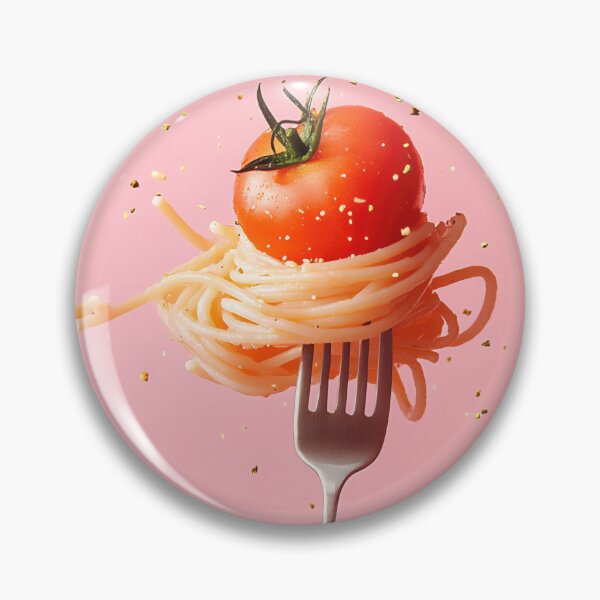 Item preview, Fork holding pasta and a tomato designed and sold by anytka.
