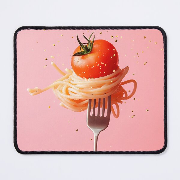 Item preview, Fork holding pasta and a tomato designed and sold by anytka.