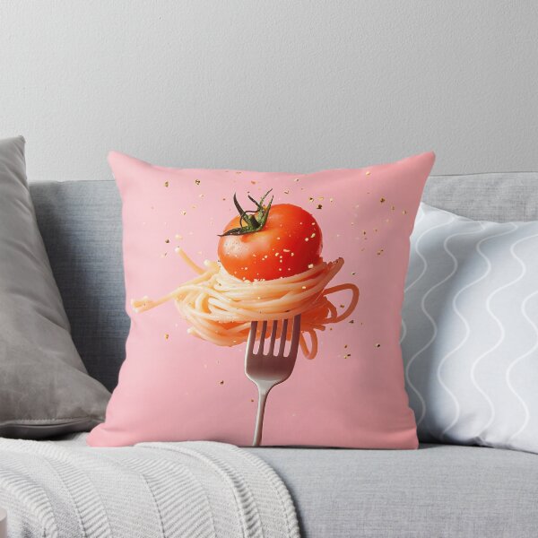 Item preview, Fork holding pasta and a tomato designed and sold by anytka.
