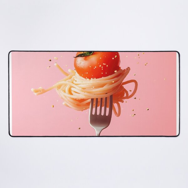 Item preview, Fork holding pasta and a tomato designed and sold by anytka.
