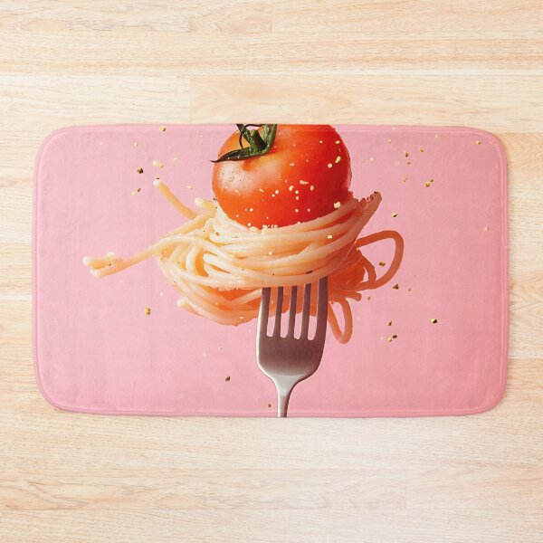 Item preview, Fork holding pasta and a tomato designed and sold by anytka.