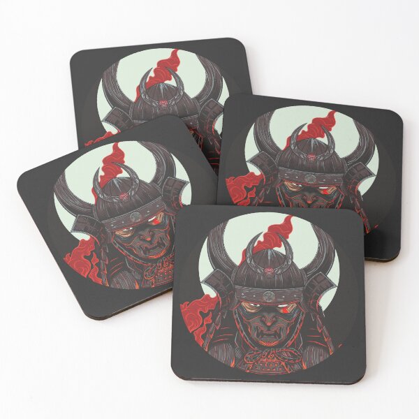 Item preview, Mad samurai on red smoke fire flames  designed and sold by Verro Riezie.