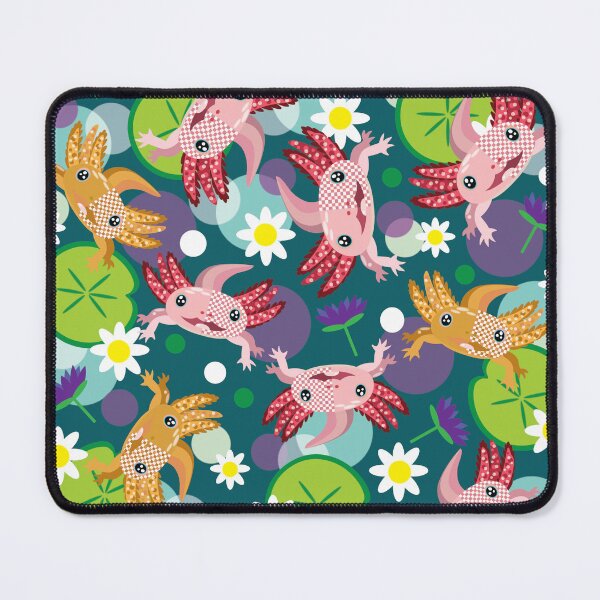 Item preview, Axolotl and flowers mix pattern designed and sold by smalladventures.