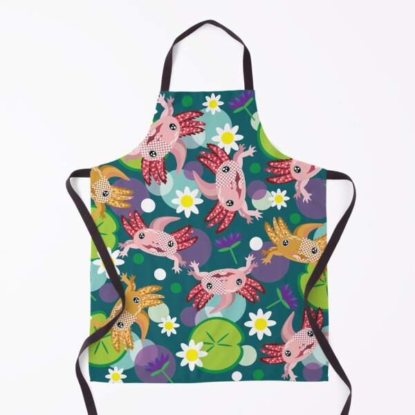 Item preview, Axolotl and flowers mix pattern designed and sold by smalladventures.