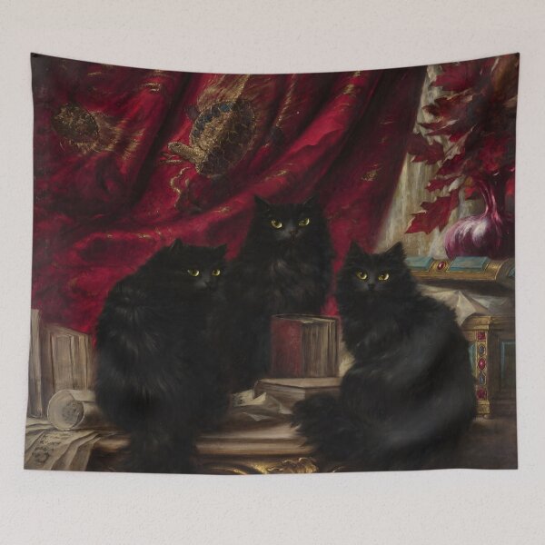 Item preview, Three Black Cats - Carl Kahler designed and sold by darkgothicart.