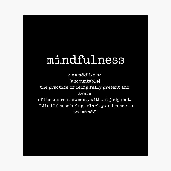 Item preview, "mindfulness" designed and sold by DutchMonkeys.