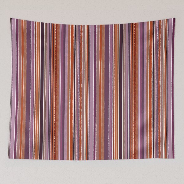 Item preview, striped pattern in orange, brown and purple designed and sold by Sonja Birkelbach.