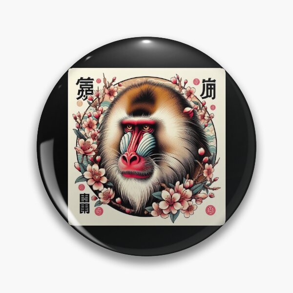 Item preview, colored faced mandrill designed and sold by EuropeanPrints.