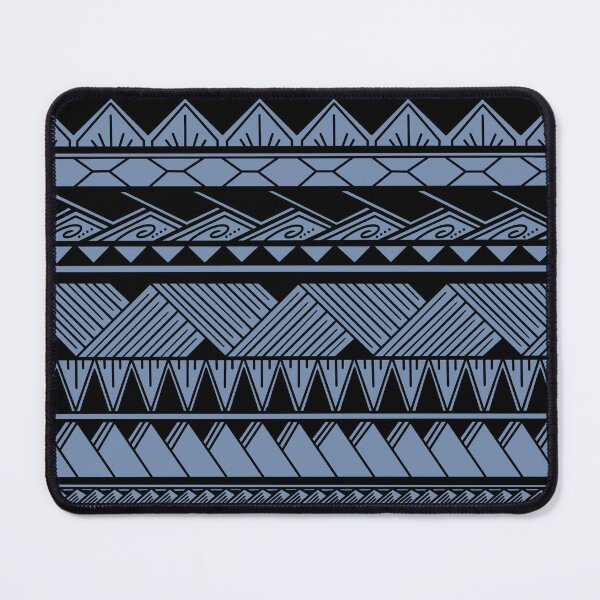 Item preview, Black and Lighter Blue Tribal Pattern designed and sold by Steeb757.