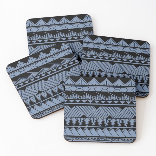 Item preview, Black and Lighter Blue Tribal Pattern designed and sold by Steeb757.