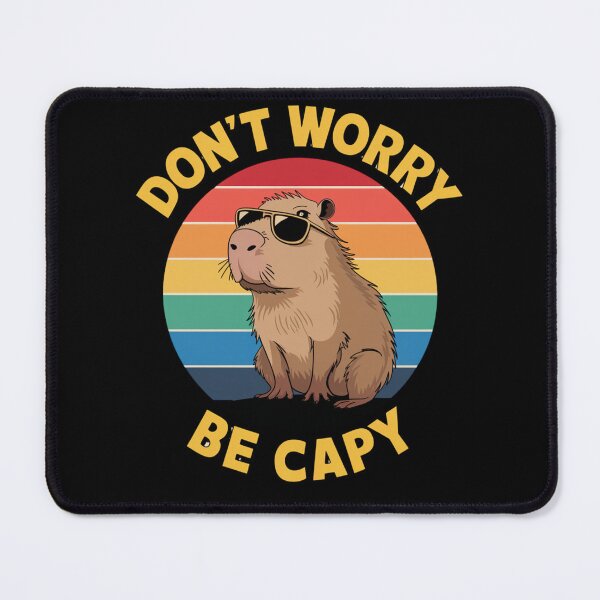 Artikelvorschau, Retro Mach dir keine Sorgen, sei Capy Süßes Vintage Capybara entworfen und verkauft von Kuki-shop.