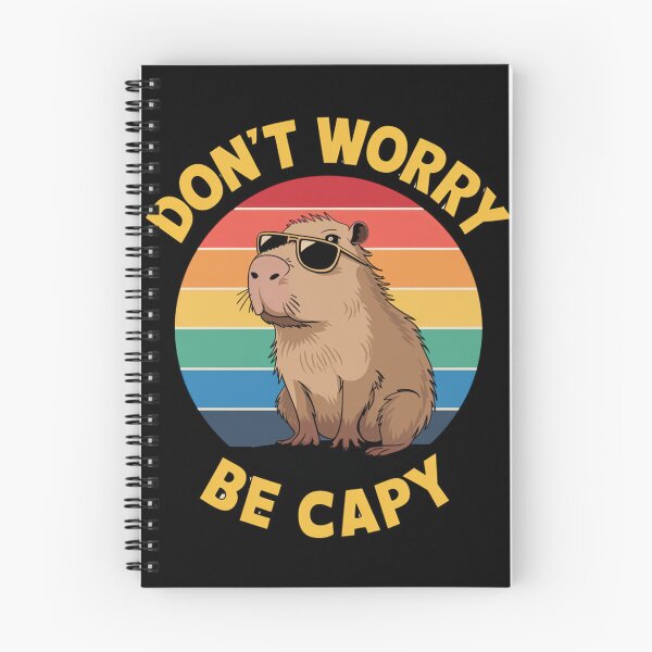 Artikelvorschau, Retro Mach dir keine Sorgen, sei Capy Süßes Vintage Capybara entworfen und verkauft von Kuki-shop.