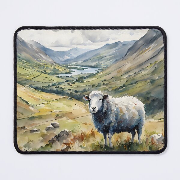 Item preview, A Sheep in the Lake District Landscape designed and sold by Country-Artist.