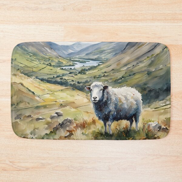 Item preview, A Sheep in the Lake District Landscape designed and sold by Country-Artist.