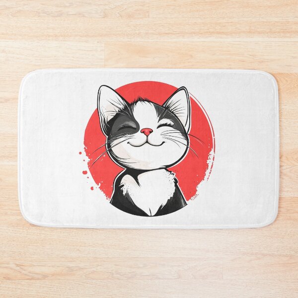 Item preview, Happy Cat graphic, red and black designed and sold by StonegateArt.