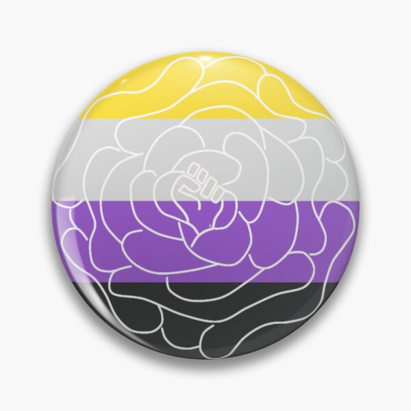 Item preview, Enby Flag White Rose designed and sold by JuliaEnchanted.