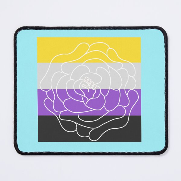 Item preview, Enby Flag White Rose designed and sold by JuliaEnchanted.