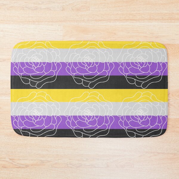 Item preview, Enby Flag White Rose designed and sold by JuliaEnchanted.